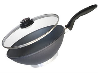 Swiss Diamond wokkipannu + kansi, induktio 28 cm